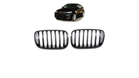 Grill BMW X6 E71 E72 X5 E70 pojedyncze żeberka Gloss Black
