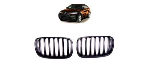 Grill BMW X6 E71 E72 X5 E70 pojedyncze żeberka Matt Black