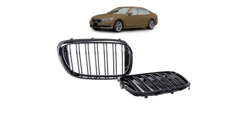 Grill BMW 7 G11 G12 podwójne żeberka Gloss Black