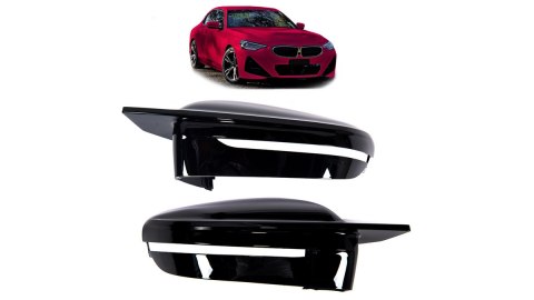 Nakładki lusterek BMW 2 G42 3 G20 G21 4 G22 G23 G26 5 G30 G31 6 G32 7 G11 G12 8 G14 G15 G16 Gloss Black