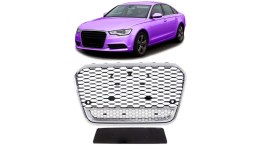 Grill Audi A6 C7 Chrome & Gloss Black