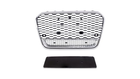 Grill Audi A6 C7 Chrome & Gloss Black