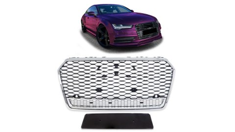 Grill Audi A7 C7 Facelift Chrome & Gloss Black