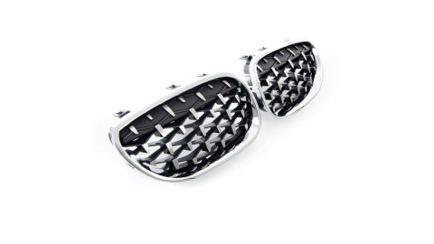 Grill BMW 5 E60 E61 Gloss Black & Chrome