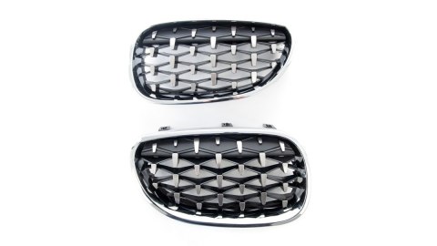 Grill BMW 5 E60 E61 Gloss Black & Chrome
