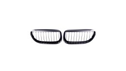 Grill BMW 6 E63 E64 pojedyncze żeberka Matt Black