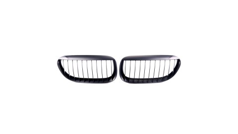 Grill BMW 6 E63 E64 pojedyncze żeberka Matt Black