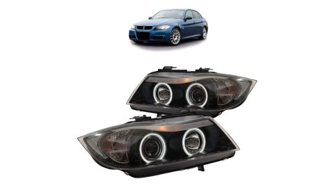 Lampy BMW 3 E90 E91 Przód CCFL Black