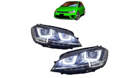 Lampy Volkswagen Golf 7 Przód Chrome