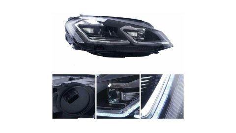 Lampy Volkswagen Golf 7 Przód Chrome