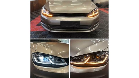 Lampy Volkswagen Golf 7 Przód Chrome