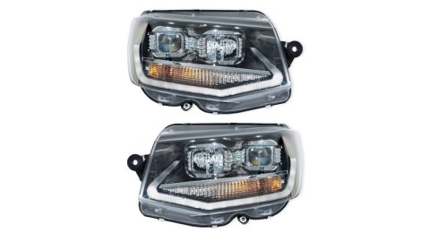 Lampy Volkswagen Transporter T6 Przód DRL Black