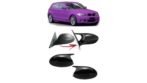 Nakładki lusterek BMW 1 E81 E82 E87 E88 3 E90 E91 E92 E93 Gloss Black