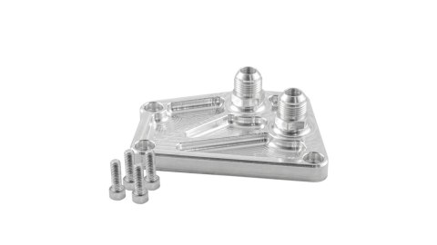 Adapter chłodnicy oleju BMW V8 M60 M62 + złączki AN10