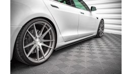 Dokładka Tesla Model S Facelift Progi Gloss Black