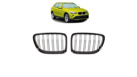 Grill BMW X1 E84 podwójne żeberka Gloss Black