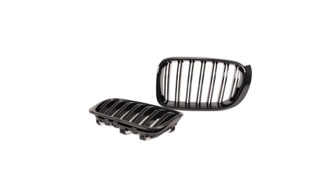Grill BMW X3 F25 X4 F26 Facelift podwójne żeberka Gloss Black