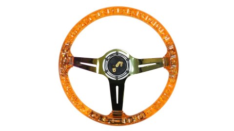Kierownica SLIDE 350mm offset:70mm NeoChrome Acrylic Orange