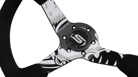 Kierownica SLIDE 350mm offset:90mm Zamsz Hydrografika