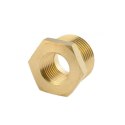 Przejściówka prosta męsko-żeński 1/2"-1/4'' Mosiądz