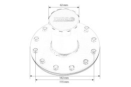Wlew paliwa TurboWorks Aluminiowy Silver