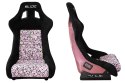 Fotel sportowy SLIDE KS2 Premium Black & Flowers Welur Light Pink Glitter