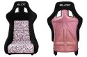 Fotel sportowy SLIDE KS2 Premium Black & Flowers Welur Light Pink Glitter