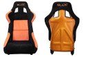 Fotel sportowy SLIDE KS2 Premium Black & Orange Welur Orange Glitter