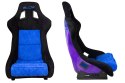 Fotel sportowy SLIDE KS2 Premium Black & Quilted Blue Welur Purple-Blue Glitter