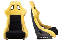 Fotel sportowy SLIDE KS2 Premium Black & Yellow Welur Black Glitter