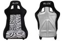 Fotel sportowy SLIDE KS2 Premium Black & Zebra Welur Silver Glitter