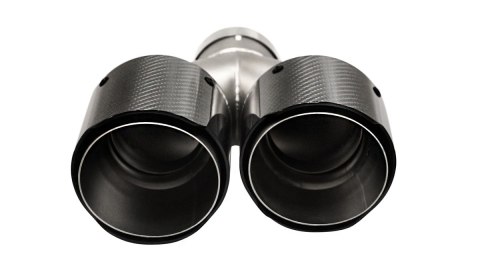 Końcówka Tłumika 101mmx2 wejście 63mm Prawa Carbon Gloss