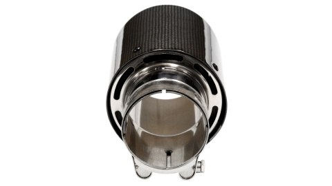 Końcówka tłumika 101mm wejście 63mm Carbon Gloss
