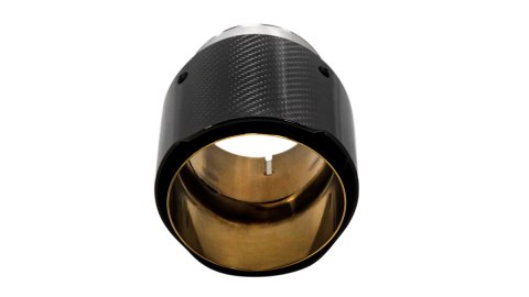 Końcówka tłumika 101mm wejście 76mm Carbon Gloss