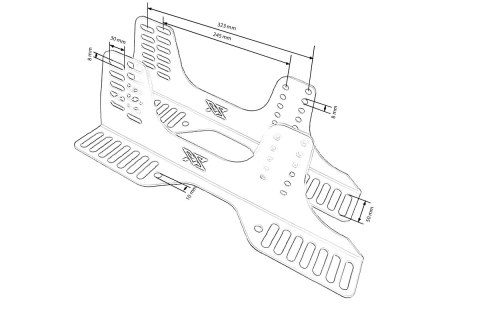 Mocowanie fotela FIA BMW E36 Str. Str. Pasażeraa Black