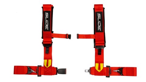 Pasy sportowe Slide V2 Czerwone 4P 3" E4