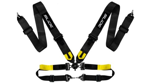 Pasy sportowe Slide V2 Quick Carbon Czarne 4P 3"