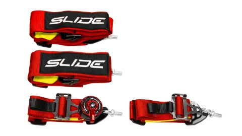 Pasy sportowe Slide V2 Quick Carbon Czerwone 4P 3"