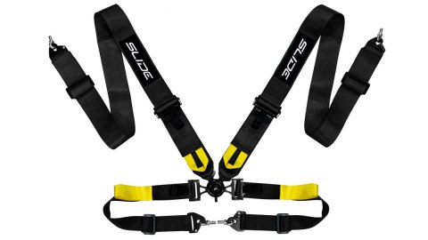 Pasy sportowe Slide V2 Quick Czarne 4P 3"