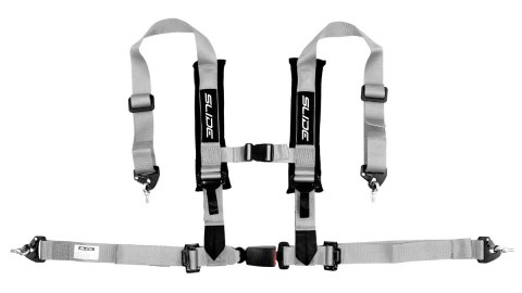 Pasy sportowe Slide V2 Srebrne 4P 2" E4