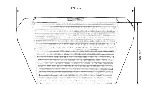 Intercooler TurboWorks 400x350x76 tylny Czarny