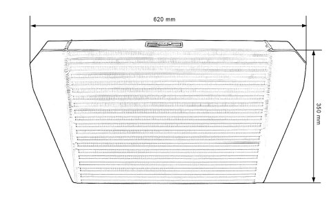 Intercooler TurboWorks 450x350x76 tylny Czarny