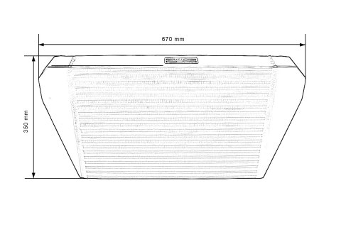 Intercooler TurboWorks 500x350x76 tylny Czarny