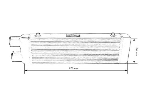 Intercooler TurboWorks 550x180x65 jednostronny Czarny