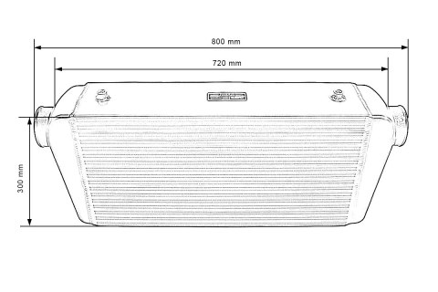 Intercooler TurboWorks 600x300x150 wejście 3,5"