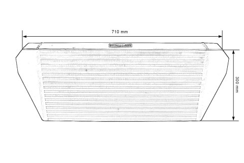 Intercooler TurboWorks 600x300x76 tylny Czarny