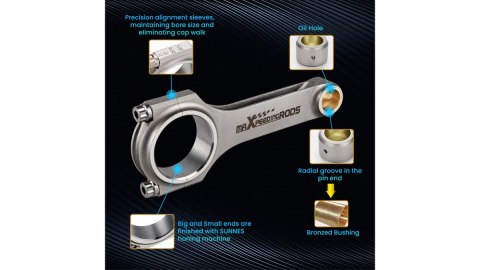 Kute korbowody Mazda MX5 MX-5 Miata B6 BP 1.6 1.8 133mm Maxpeedingrods