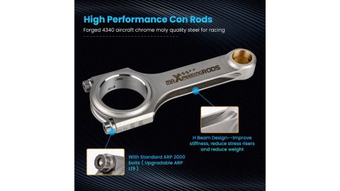 Kute korbowody Opel Vauxhall Astra Zafira 2.0L C20LET Z20LET C20XE​ 143mm Maxpeedingrods