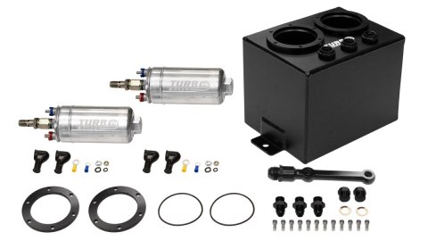 Zbiornik Paliwa Swirl Pot 3L TurboWorks na 2 pompy 250LPH + listwa (w zestawie) Czarny