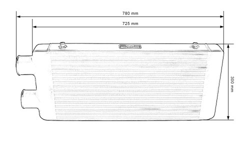 Intercooler TurboWorks 600x300x76 wejście 3" jednostronny